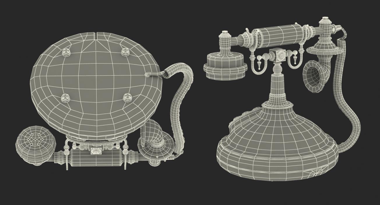 Rotary Phones 3D Models Collection 3D model