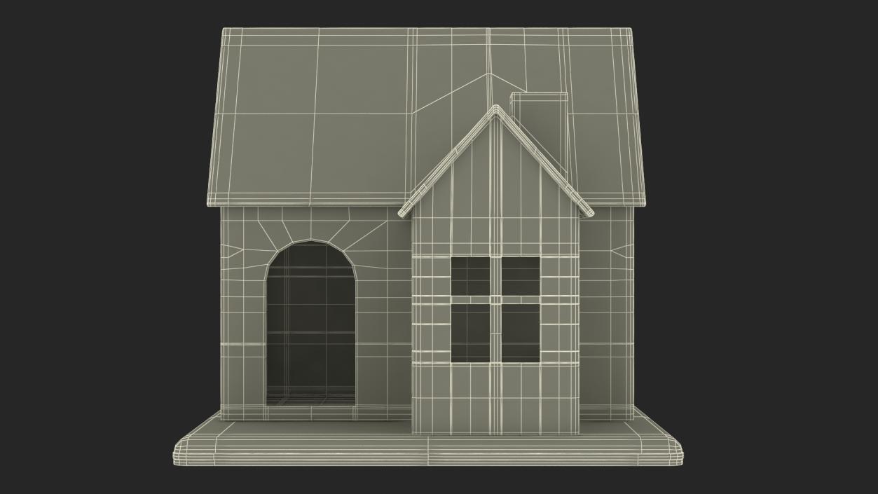 3D Cardboard House White 2 model