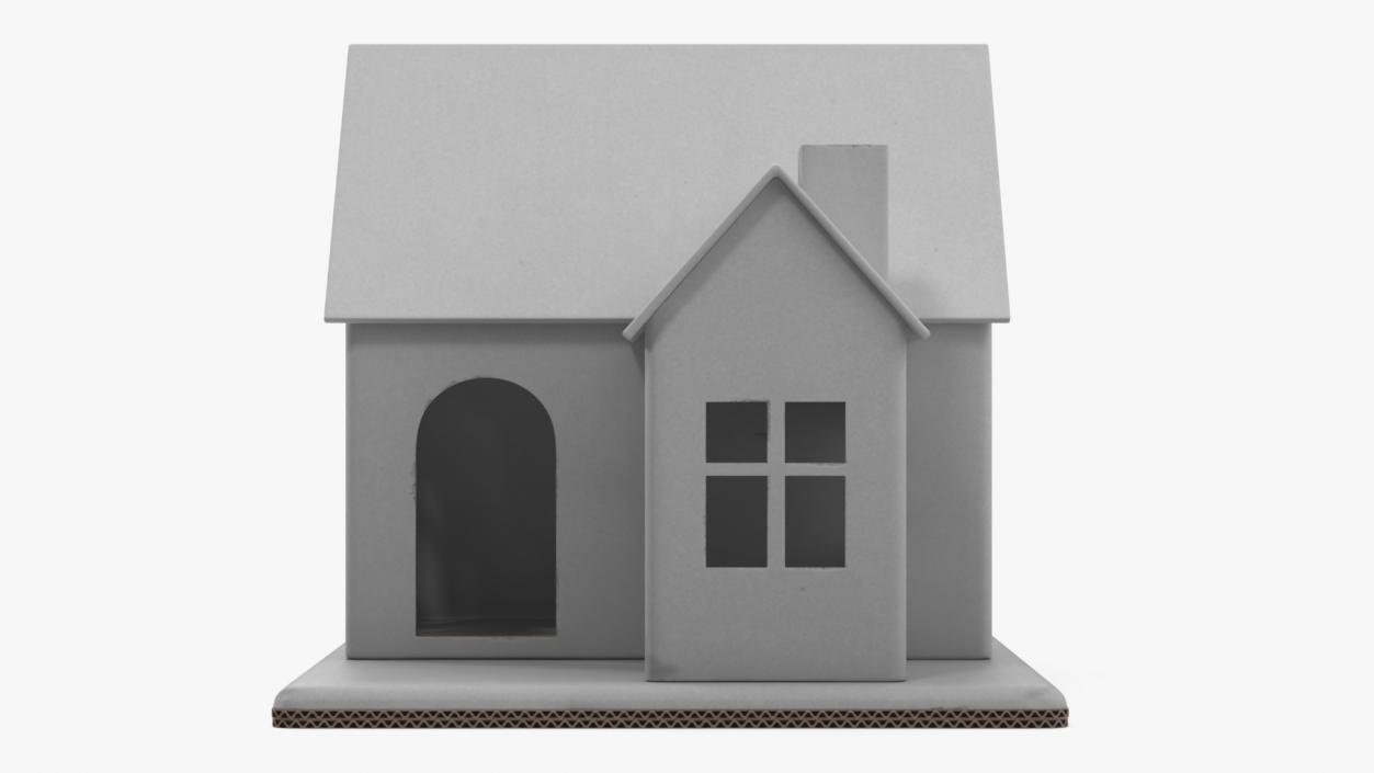 3D Cardboard House White 2 model