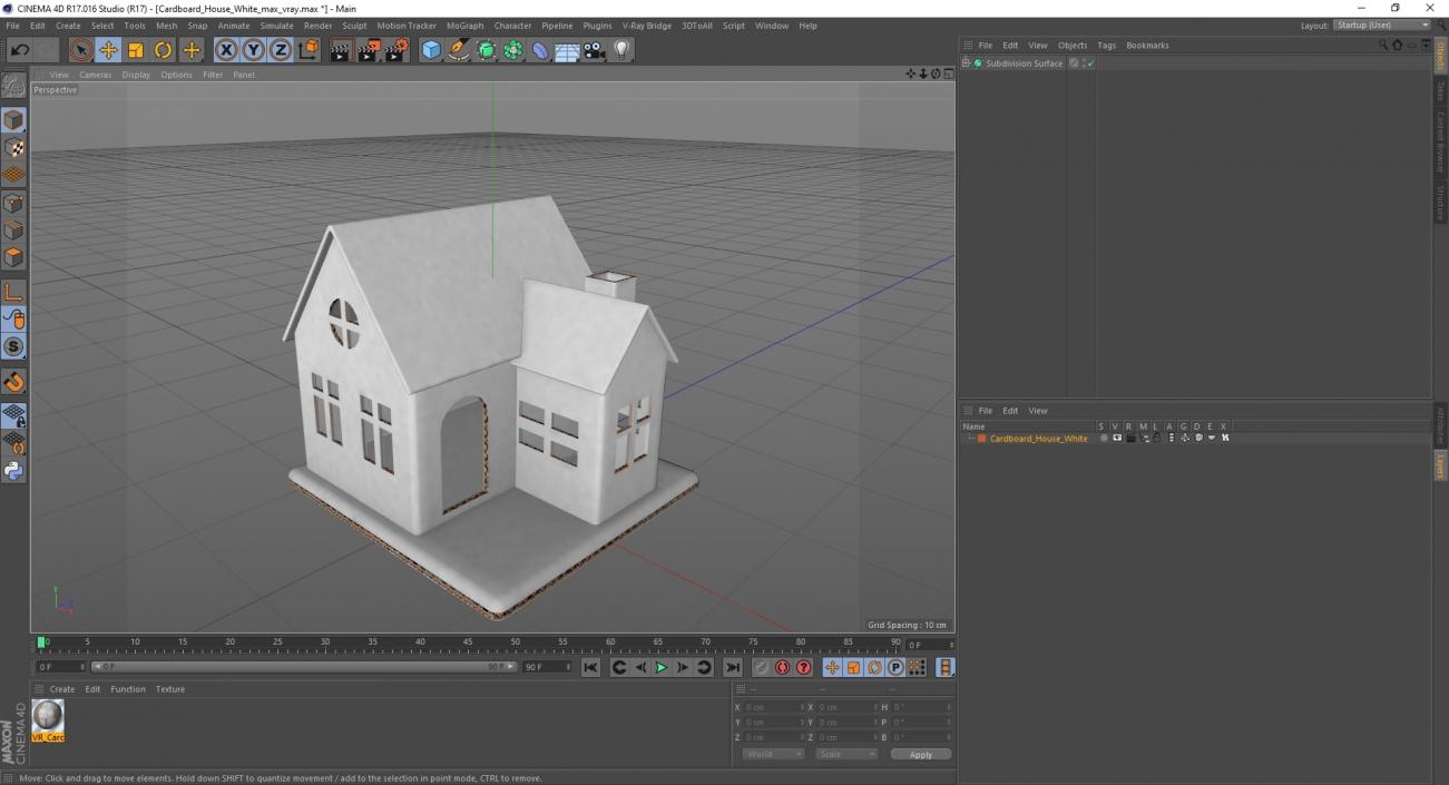 3D Cardboard House White 2 model