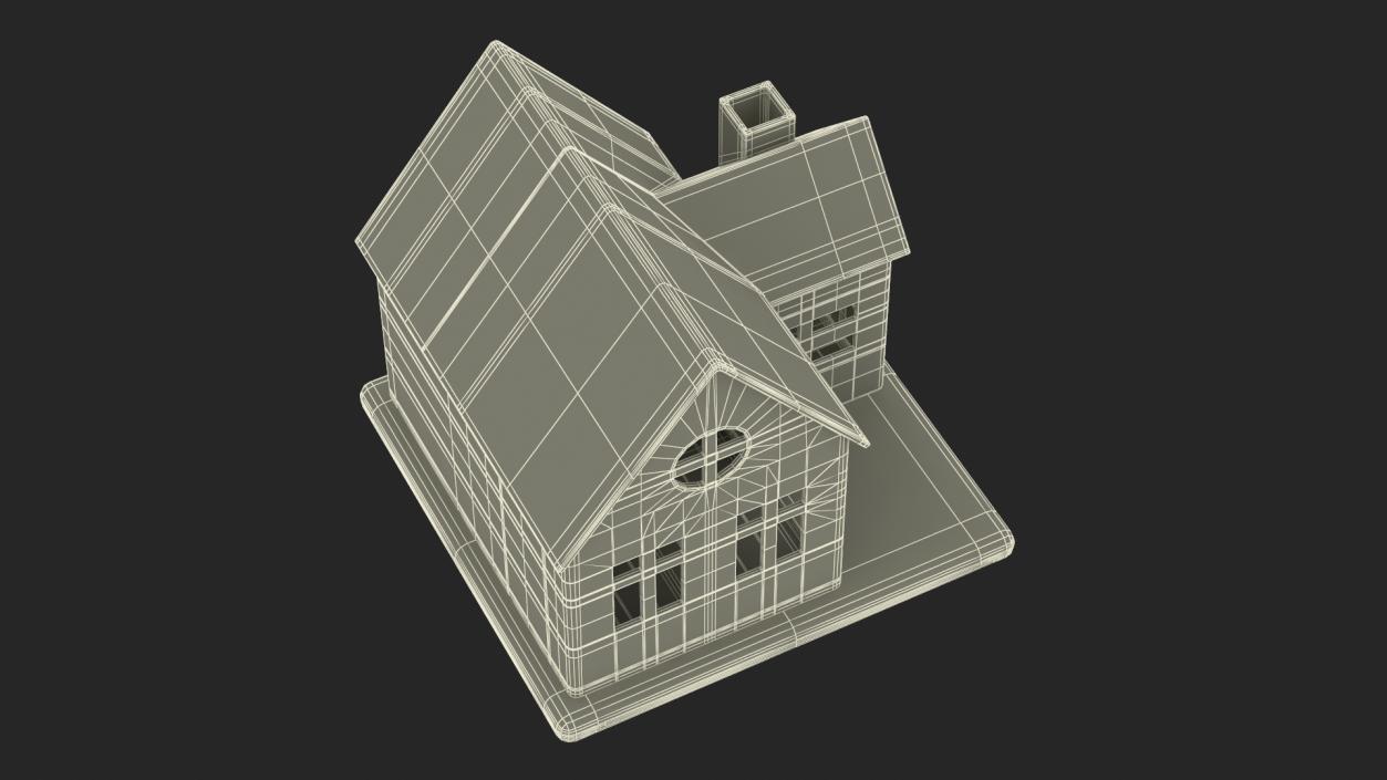 3D Cardboard House White 2 model