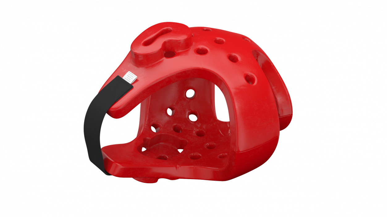 Karate Headgear Red 3D model