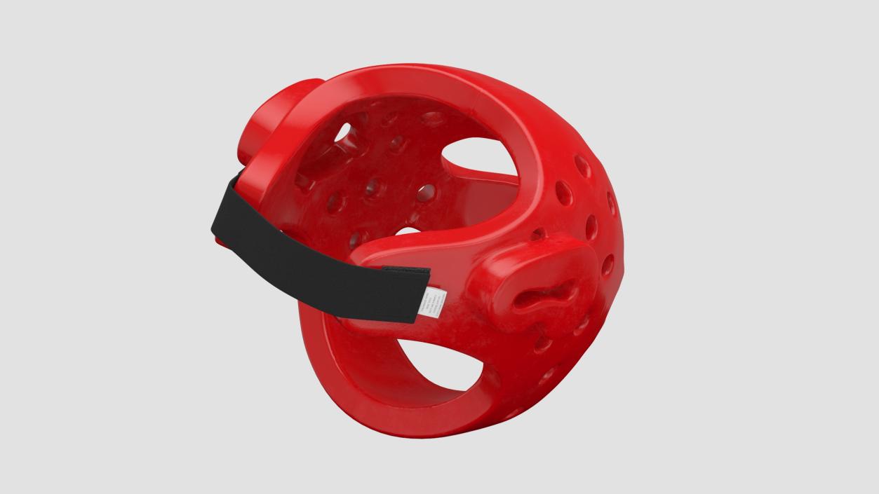 Karate Headgear Red 3D model