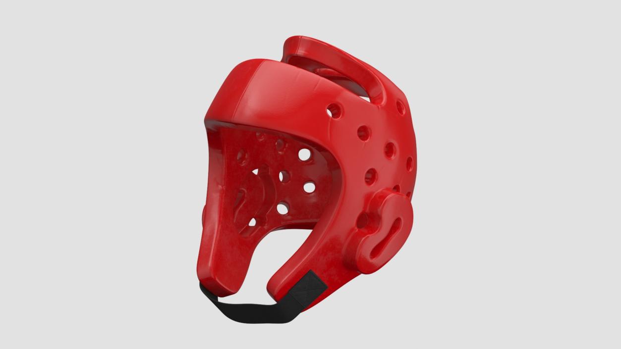 Karate Headgear Red 3D model