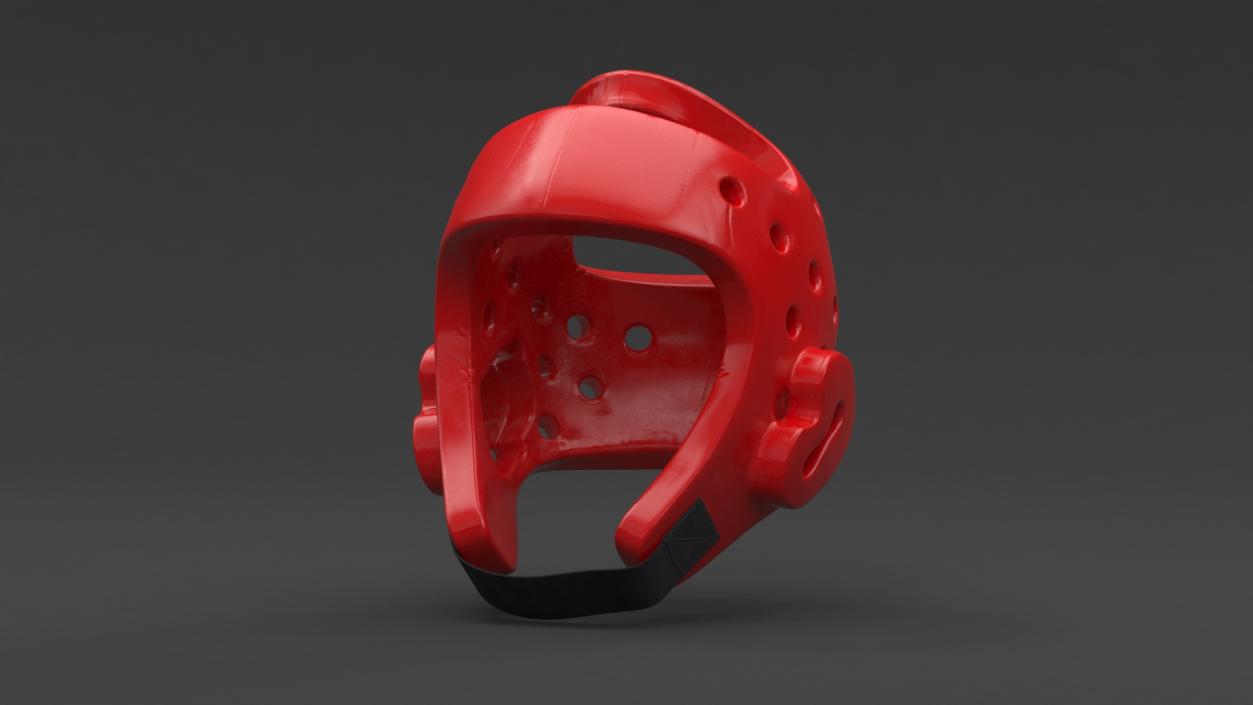 Karate Headgear Red 3D model