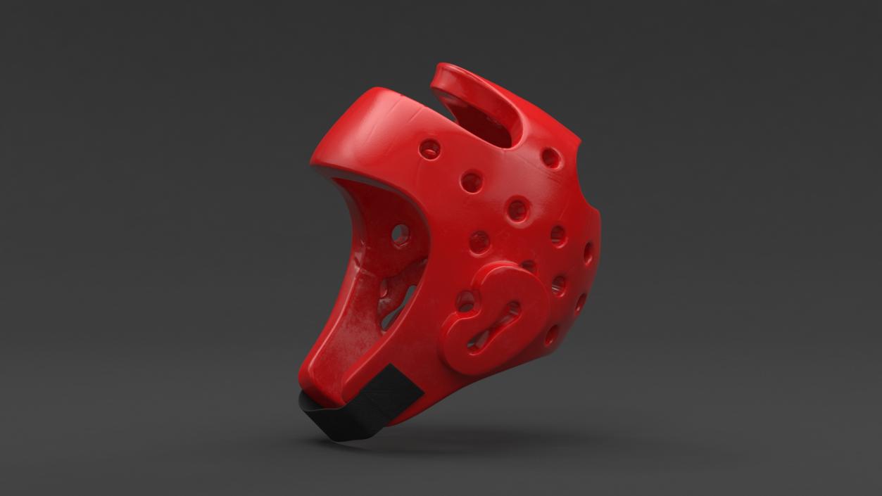 Karate Headgear Red 3D model