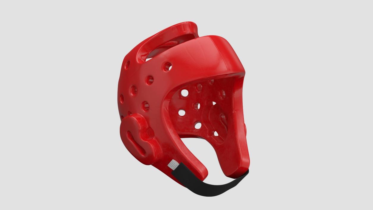 Karate Headgear Red 3D model