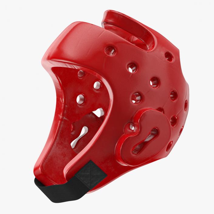 Karate Headgear Red 3D model