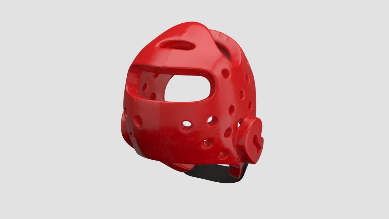 Karate Headgear Red 3D model