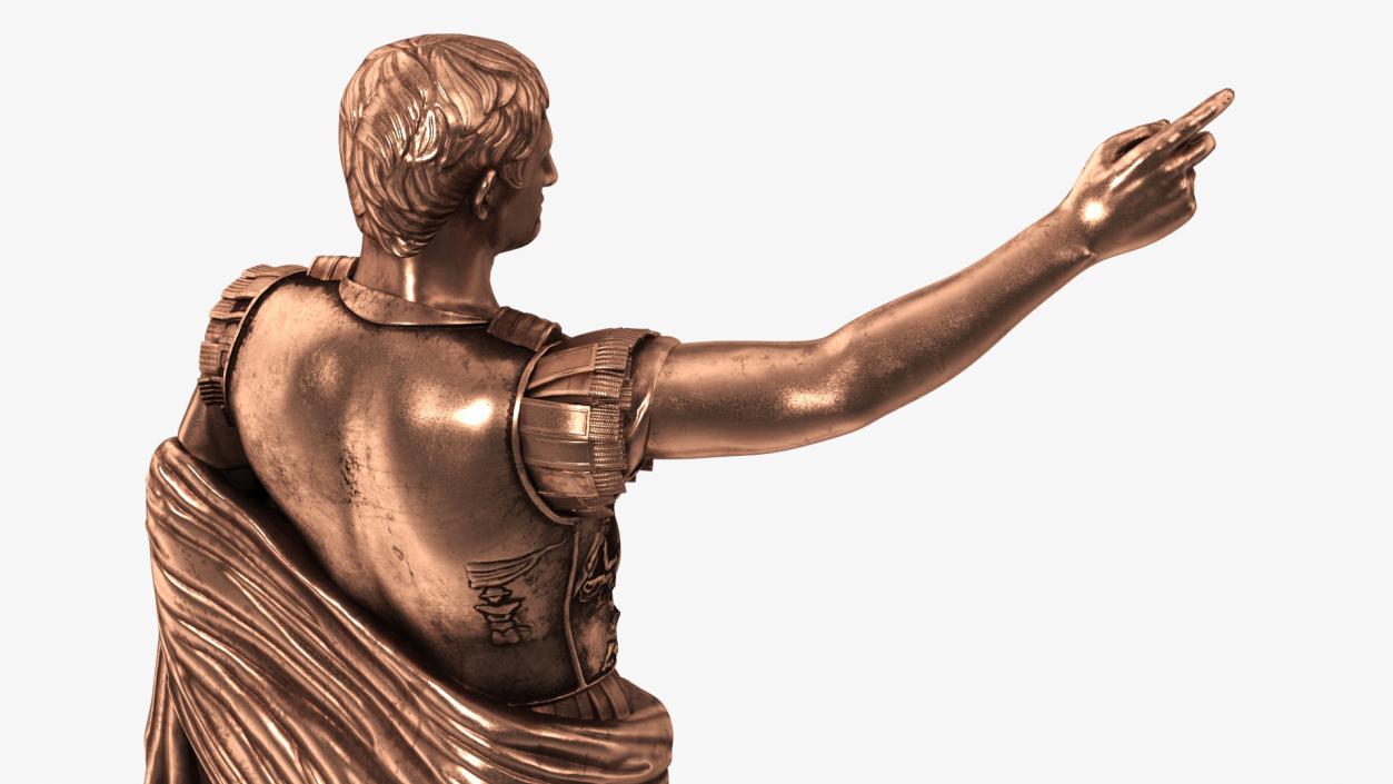 3D model Augustus of Primaporta Roman Replica Statue Bronze