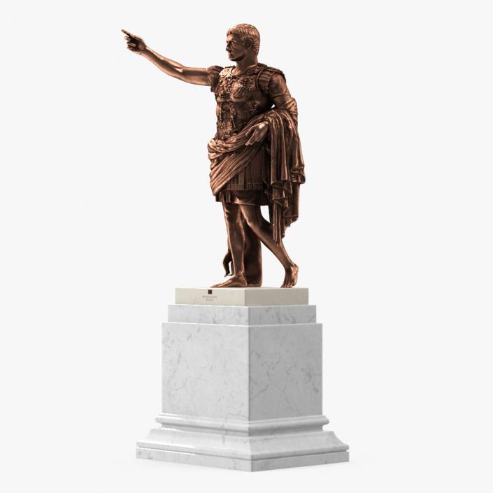 3D model Augustus of Primaporta Roman Replica Statue Bronze