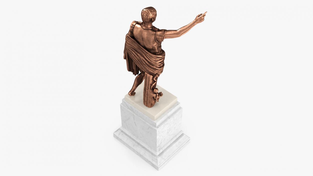 3D model Augustus of Primaporta Roman Replica Statue Bronze