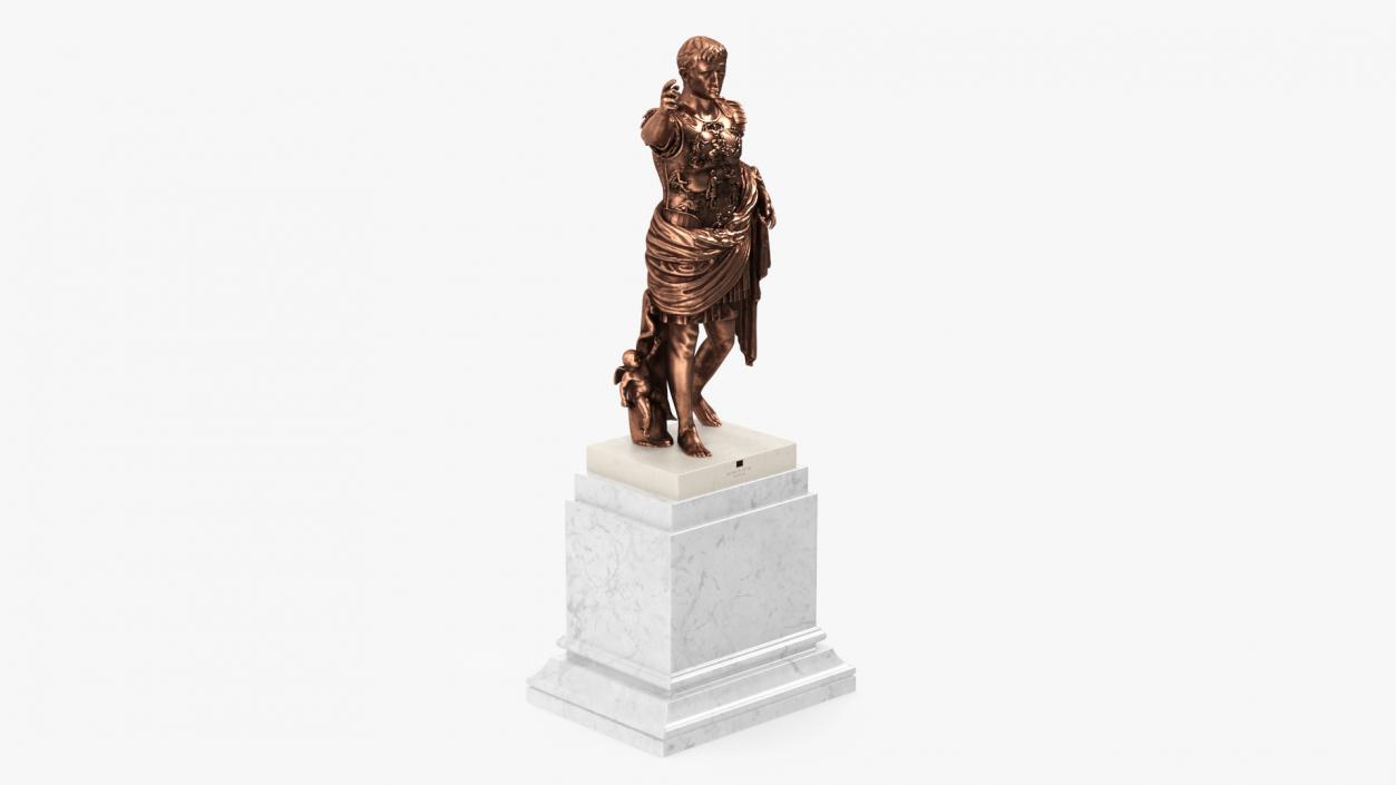 3D model Augustus of Primaporta Roman Replica Statue Bronze