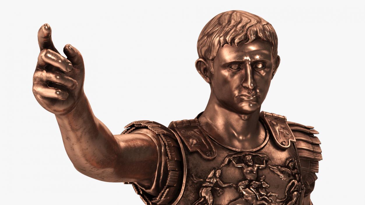 3D model Augustus of Primaporta Roman Replica Statue Bronze