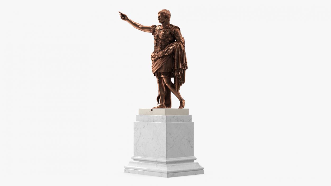 3D model Augustus of Primaporta Roman Replica Statue Bronze