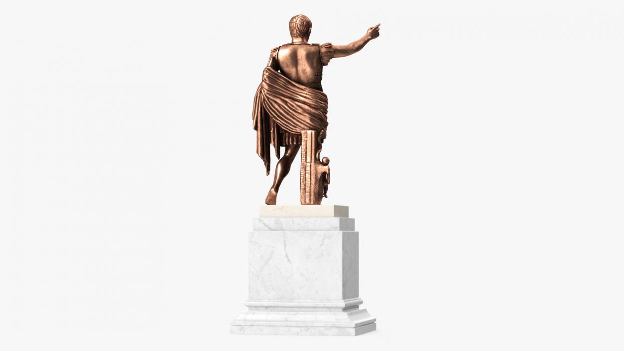 3D model Augustus of Primaporta Roman Replica Statue Bronze