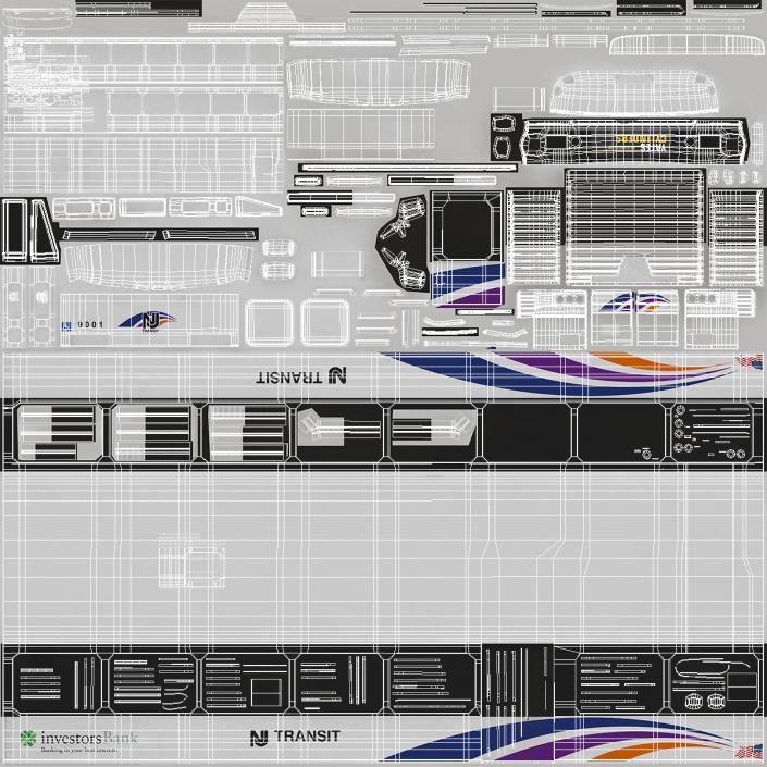 3D Intercity Bus MCI D4500 model