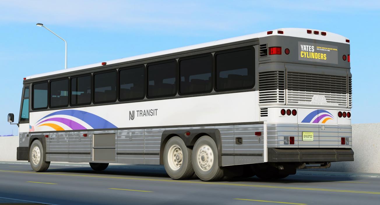 3D Intercity Bus MCI D4500 model