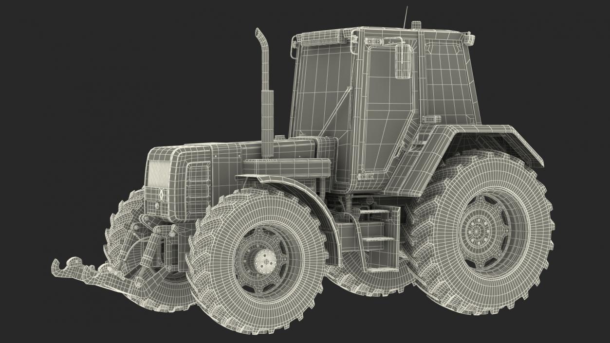 Renault 160-94 Wheel Tractor Dirty 3D model