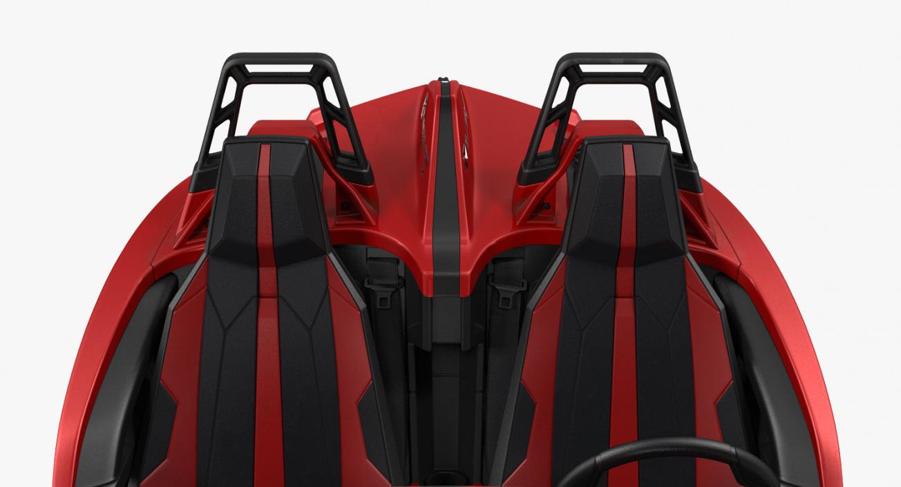 Polaris Slingshot Trike Red Rigged 3D model