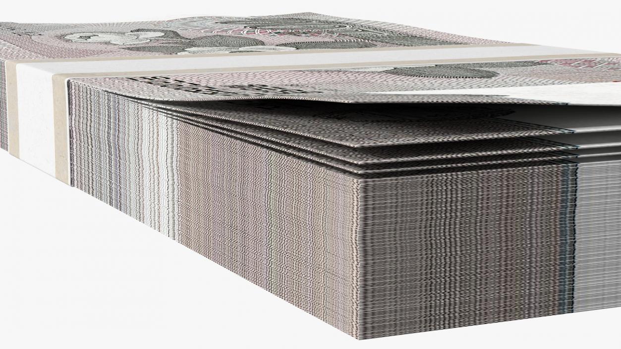 North Korea 100 Won Banknotes Pack 3D model