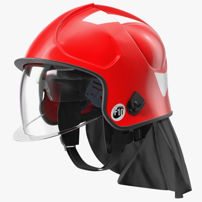 3D Red Fire Helmet F10 MKV model