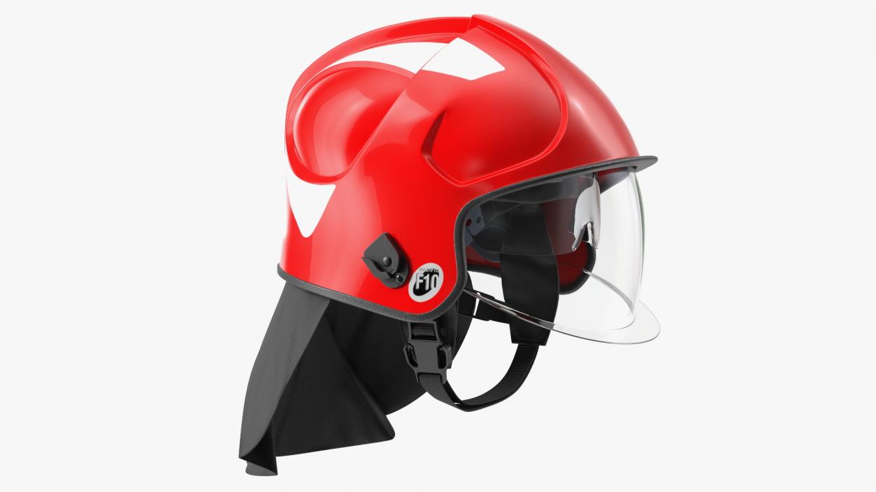 3D Red Fire Helmet F10 MKV model