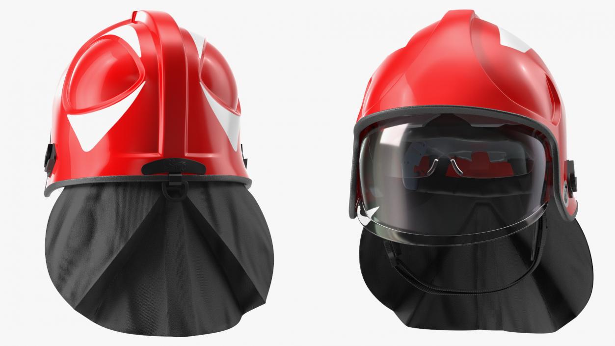 3D Red Fire Helmet F10 MKV model