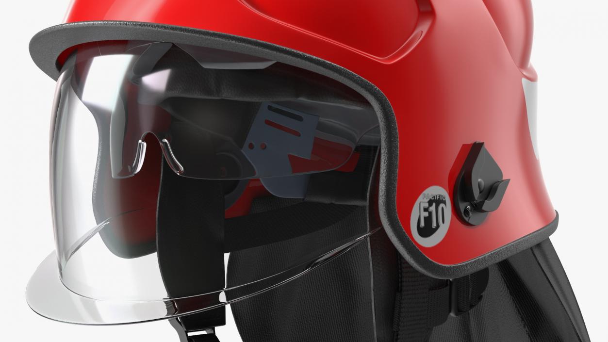 3D Red Fire Helmet F10 MKV model