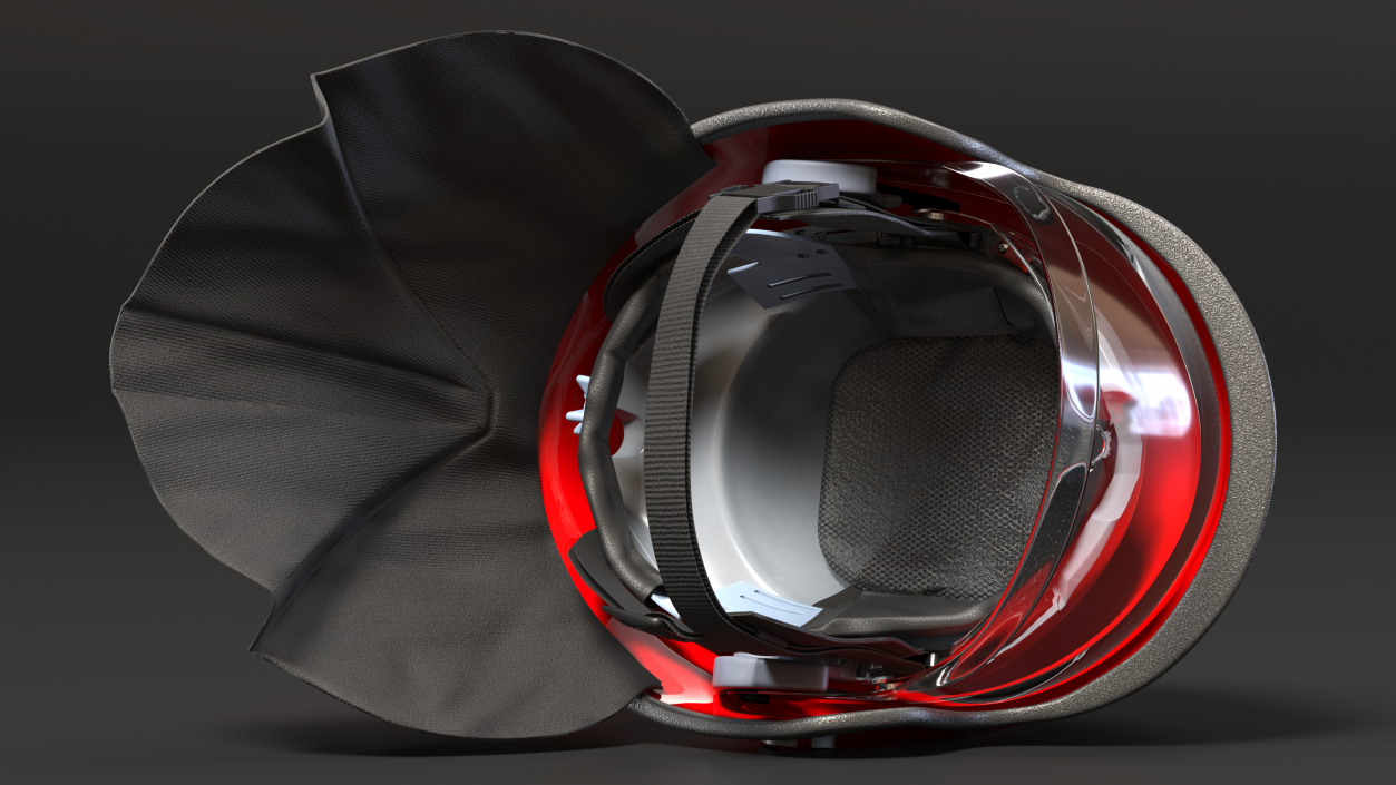 3D Red Fire Helmet F10 MKV model