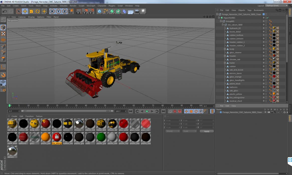 Forage Harvester CMC Saturne 5800 Clean 3D model