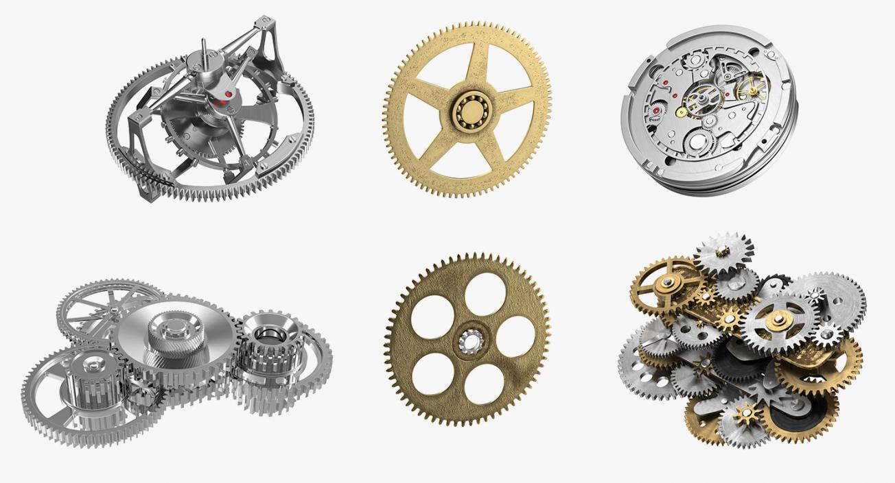 Clock Mechanisms Collection 6 3D model