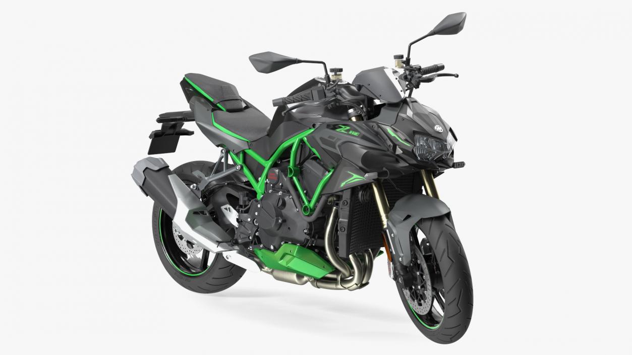 3D model Kawasaki Z H2 2023 Motorbike Rigged