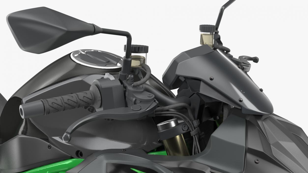 3D model Kawasaki Z H2 2023 Motorbike Rigged