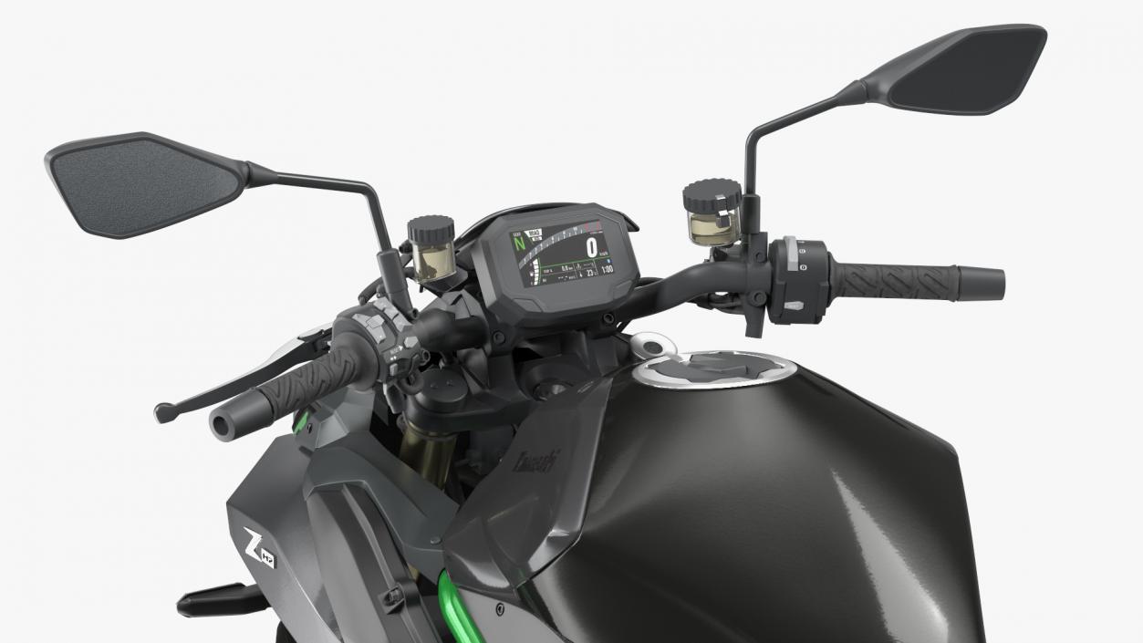 3D model Kawasaki Z H2 2023 Motorbike Rigged