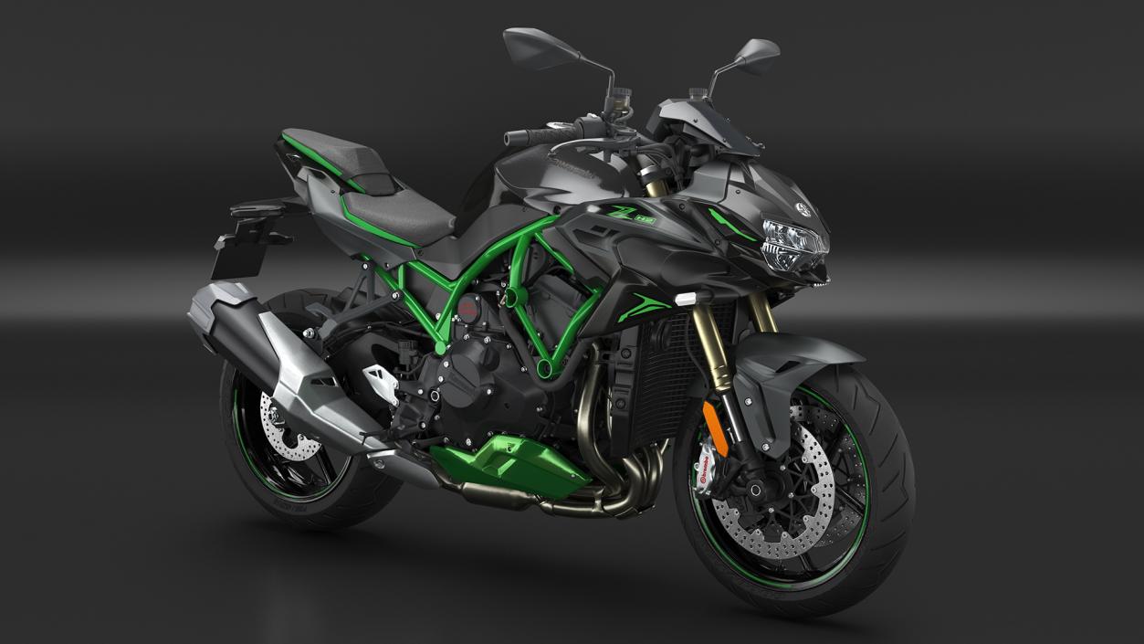 3D model Kawasaki Z H2 2023 Motorbike Rigged