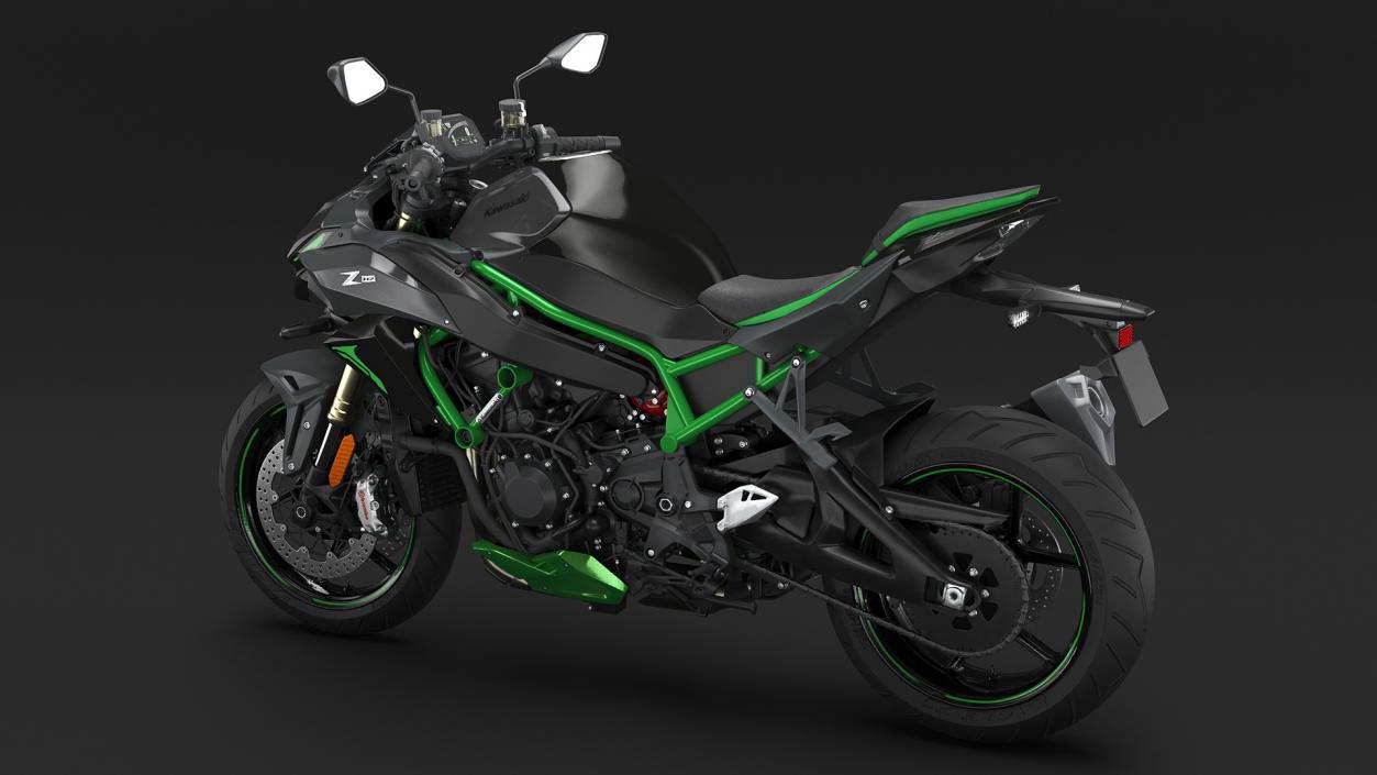 3D model Kawasaki Z H2 2023 Motorbike Rigged