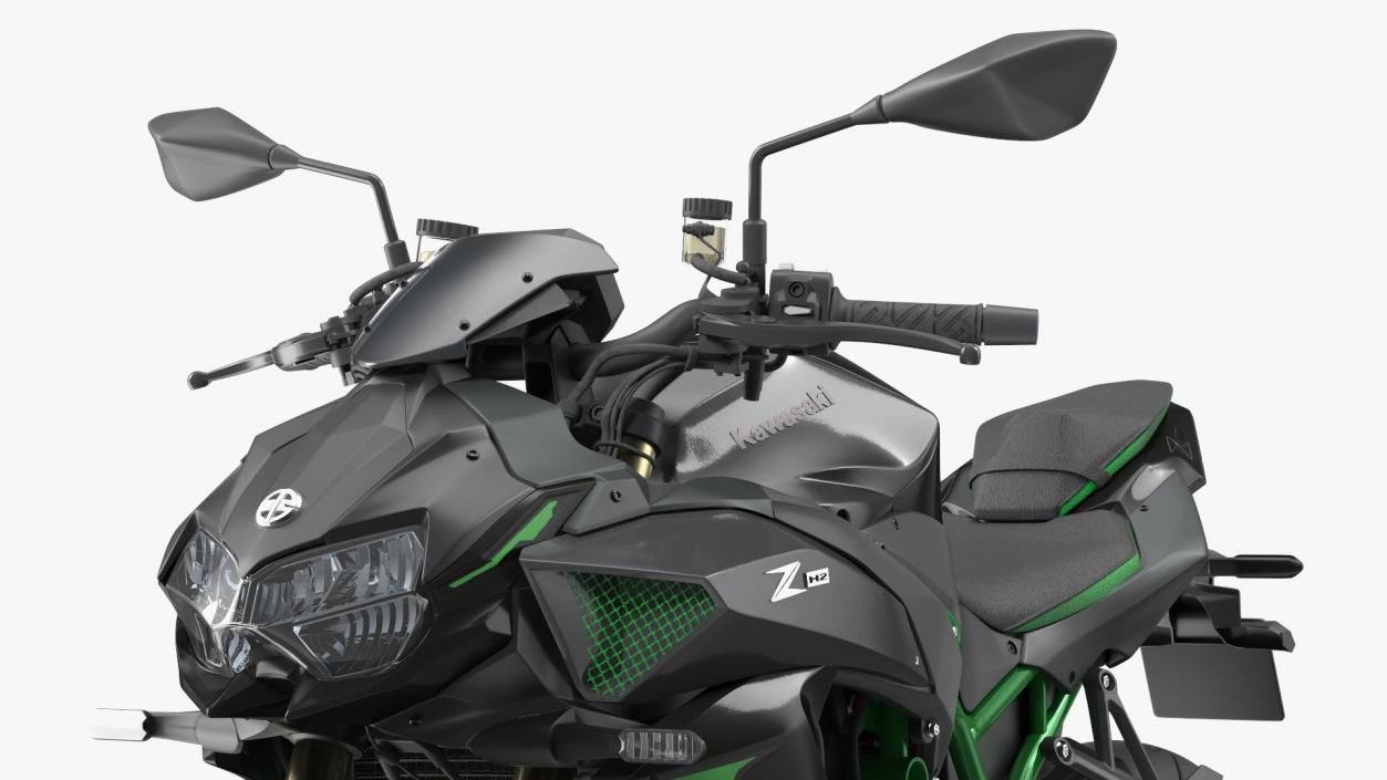 3D model Kawasaki Z H2 2023 Motorbike Rigged