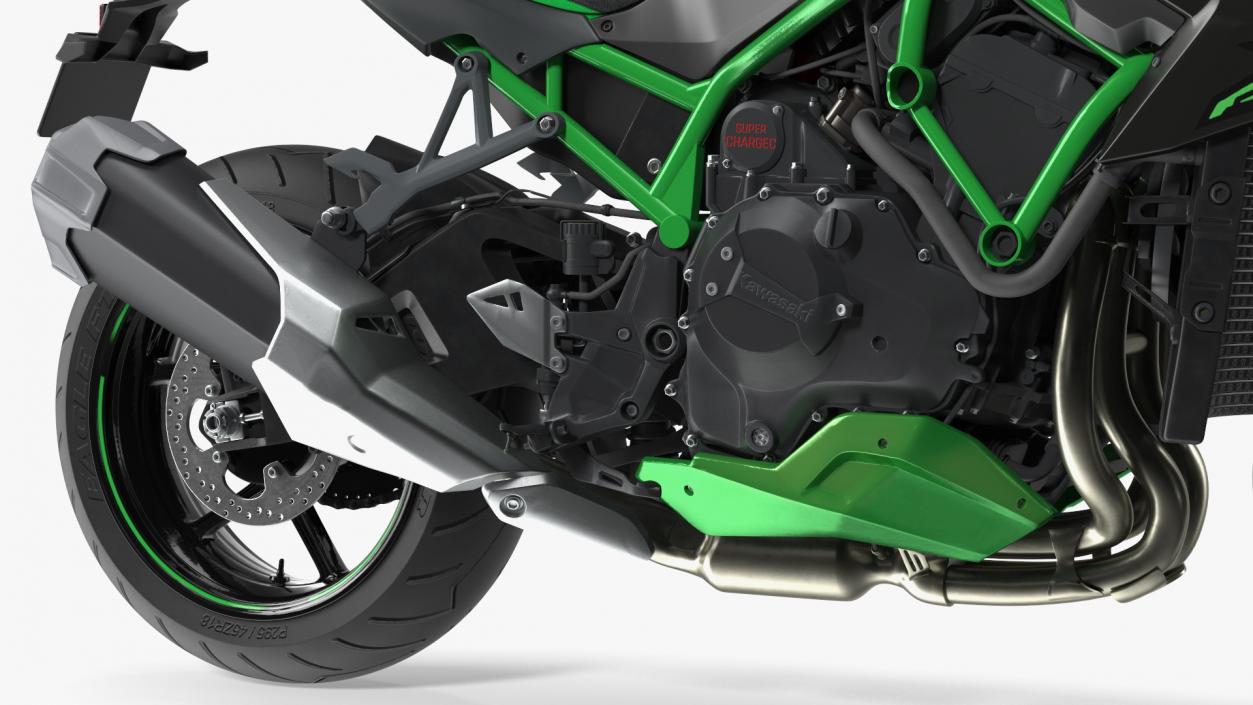 3D model Kawasaki Z H2 2023 Motorbike Rigged