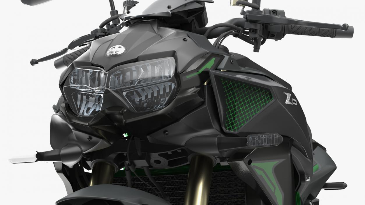 3D model Kawasaki Z H2 2023 Motorbike Rigged