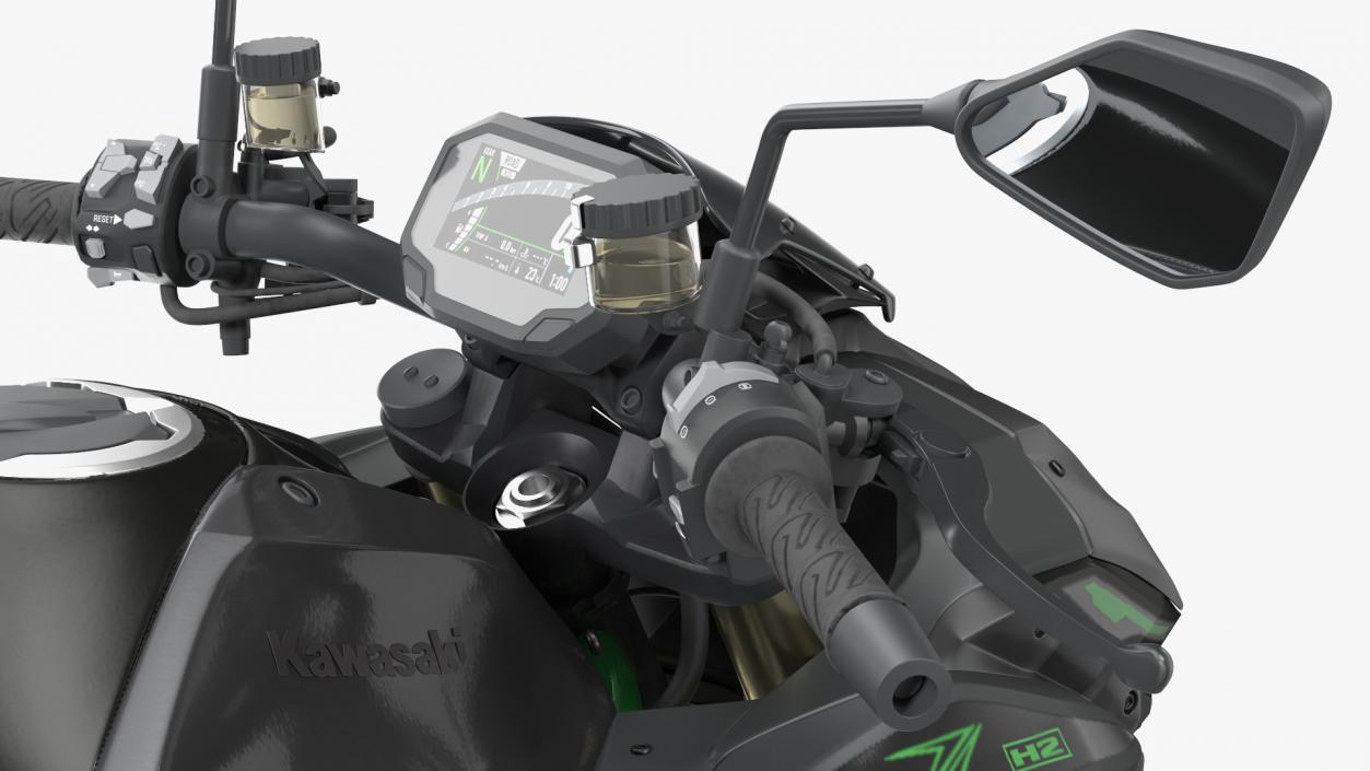 3D model Kawasaki Z H2 2023 Motorbike Rigged