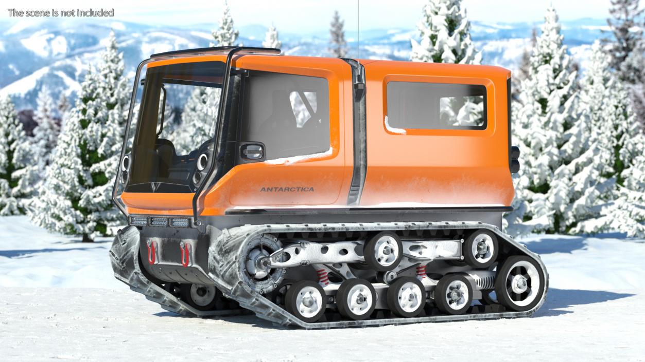 3D Snowbound Polar Vehicle Venturi Rigged model