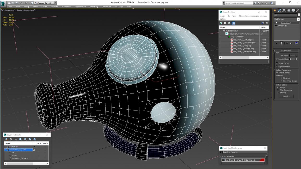 Percussion Ibo Drum 3D model