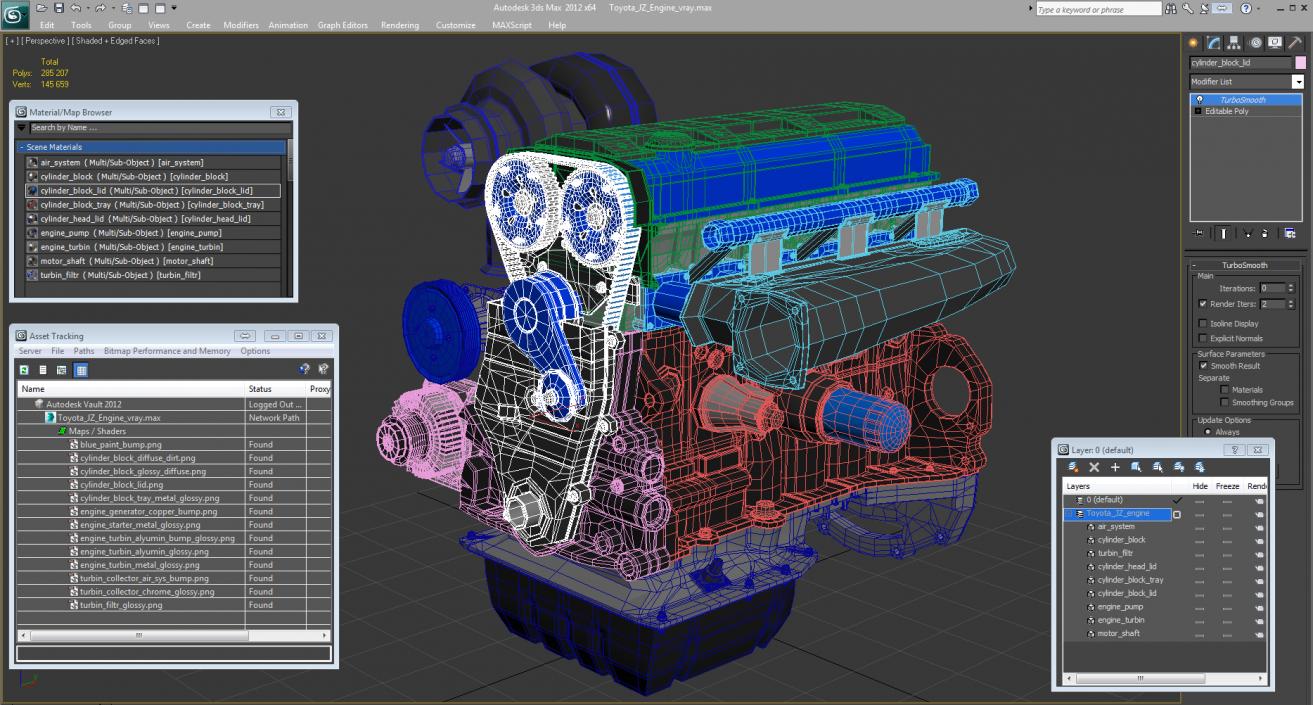 3D Toyota JZ Engine