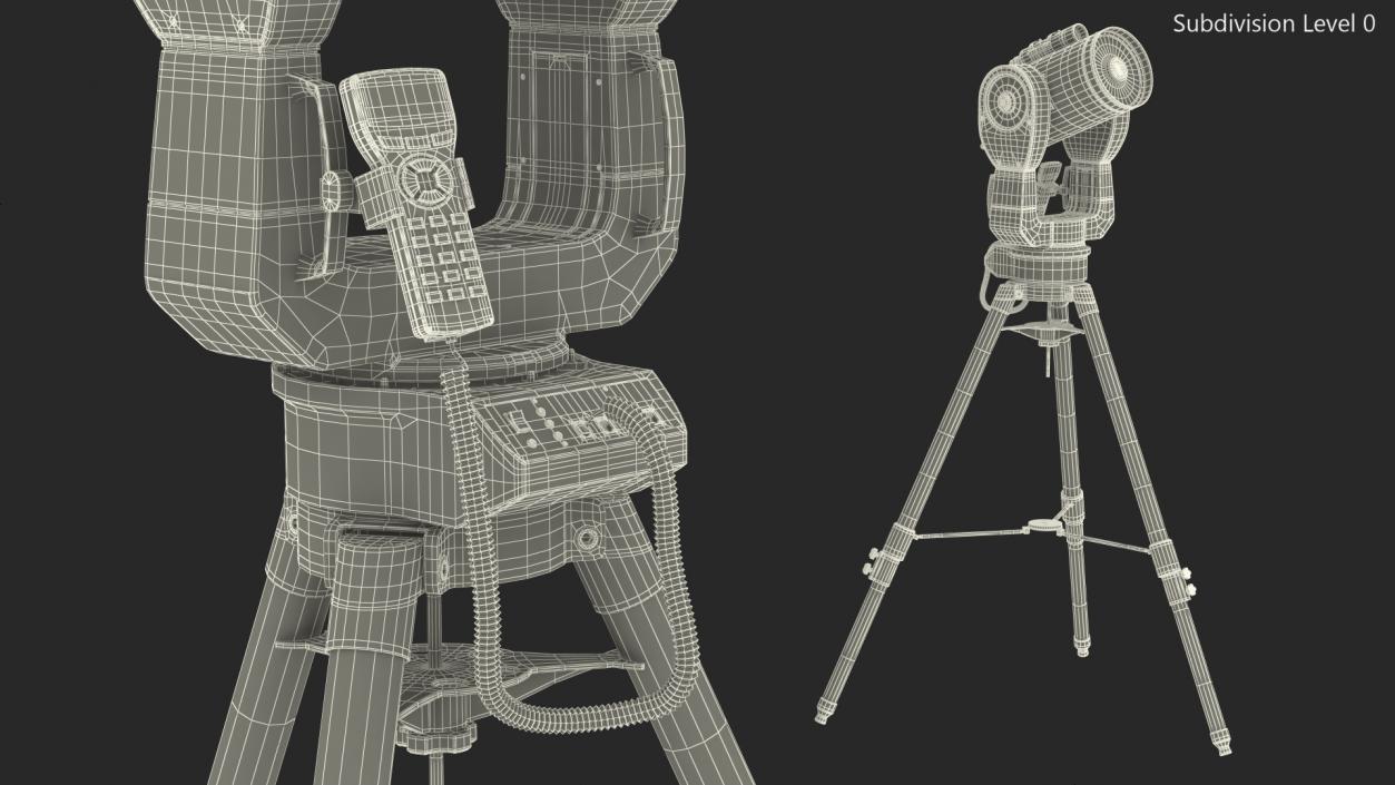 3D Meade LX200 8 Inch Telescope with Field Tripod