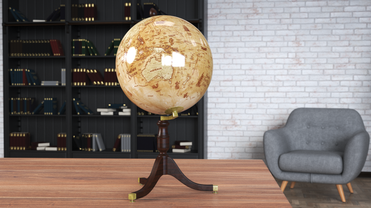 Old Vintage Globe 3D