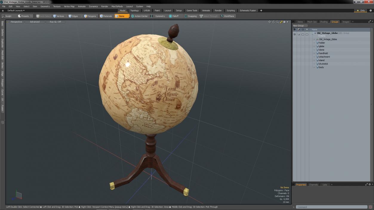 Old Vintage Globe 3D