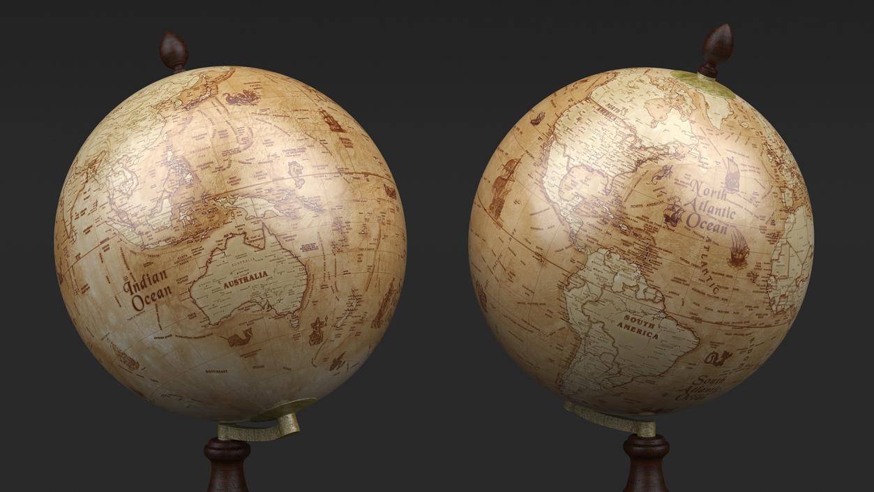 Old Vintage Globe 3D