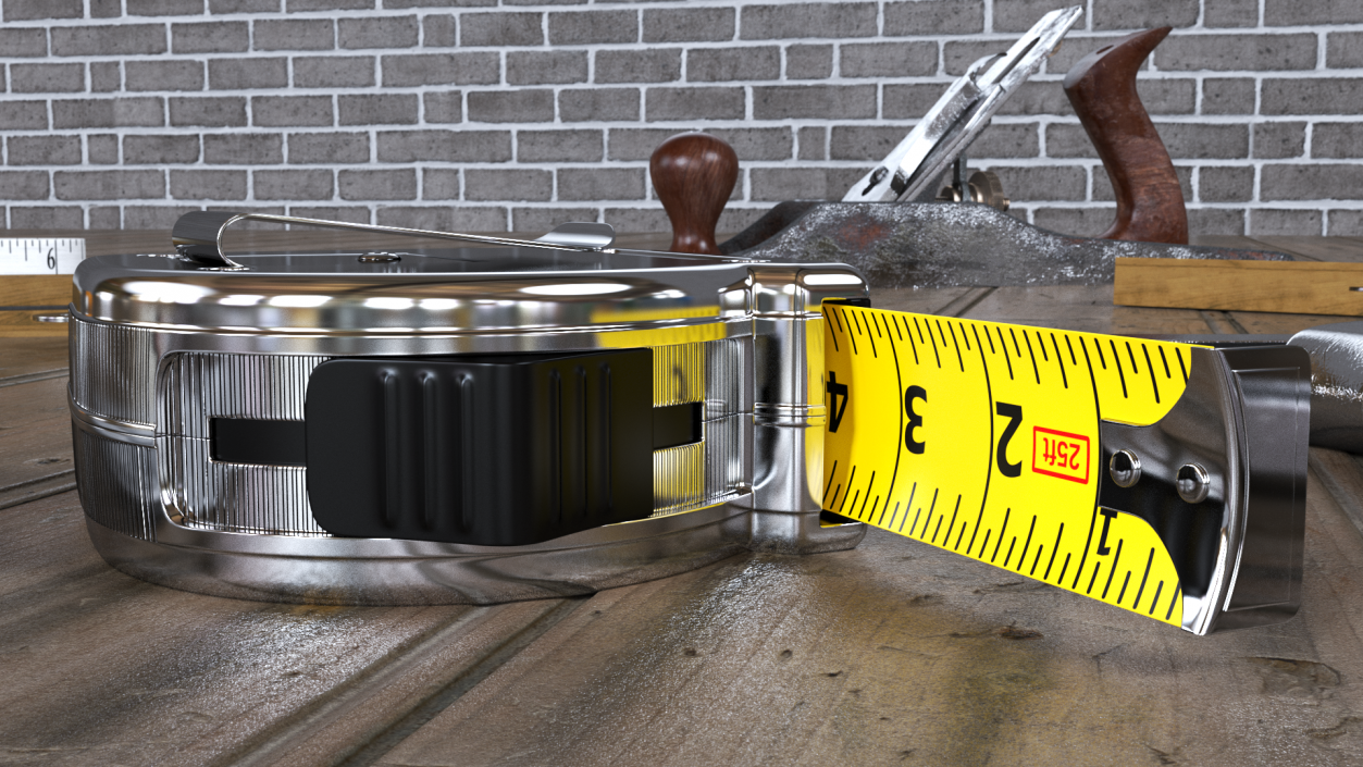 3D Tape Measure 25 ft model