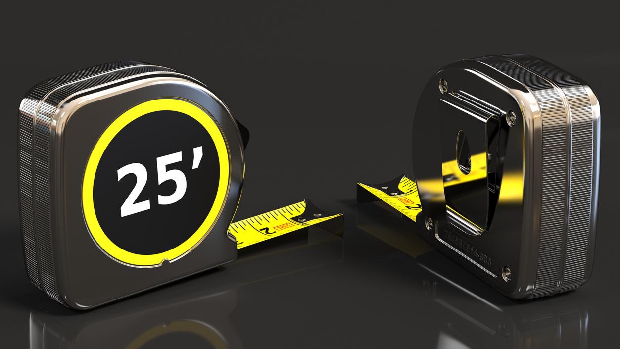 3D Tape Measure 25 ft model